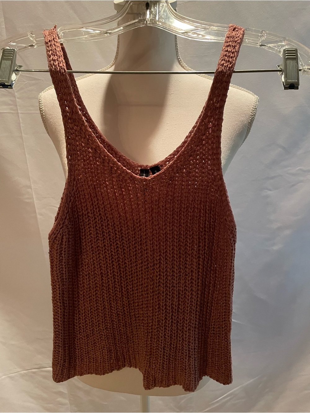 moon & madison Rust Knit Tank Top